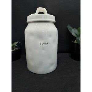 Rae Dunn Artisan Collection By Magenta Ceramic Sugar Jar With Lid White